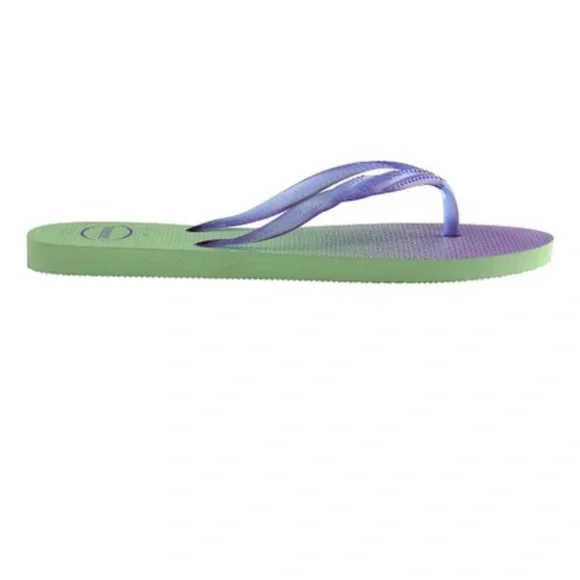 🎉HP🎉 Havaianas Hydro Purple Green Ombré Fantasia Up Flip-Flop US Size 7/… - Picture 3 of 11